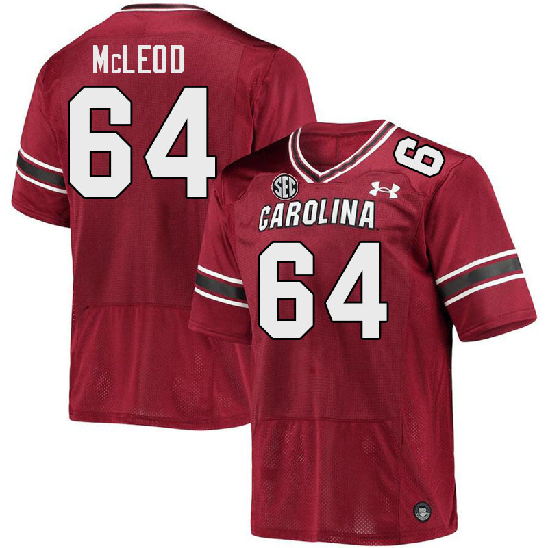Men #64 Xzavier McLeod South Carolina Gamecocks 2023 College Football Jerseys Stitched-Garnet